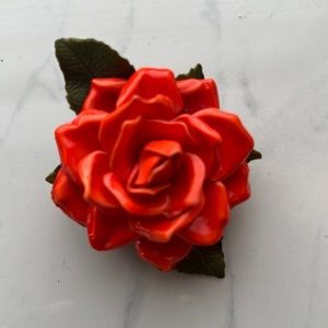 Vintage crafted Rose pin brooch